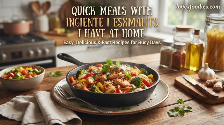 Quick Meals With Ingredients I Have at Home: Easy Recipes for Busy Days
