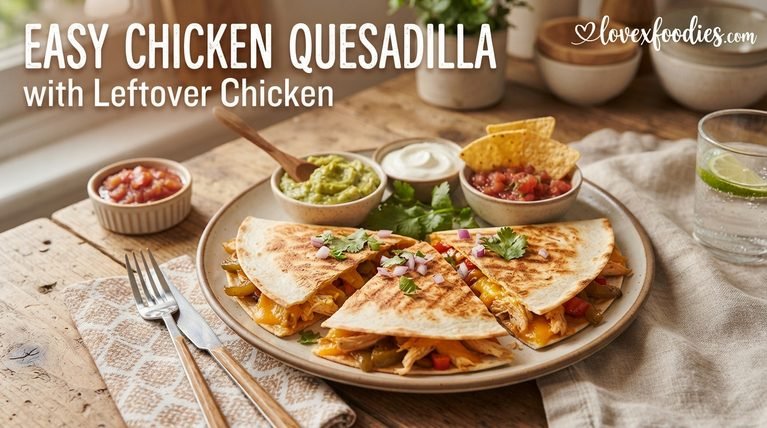 Easy Chicken Quesadilla with Leftover Chicken: A Quick, Cheesy, and Delicious Recipe